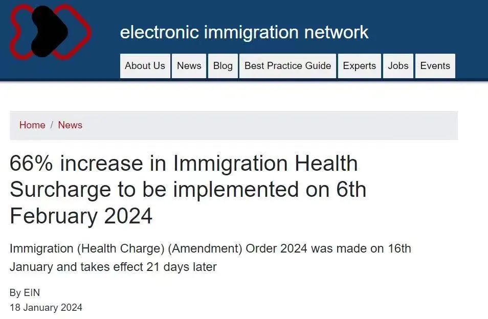 定了! 英国签证IHS费用2月6日开始涨价!